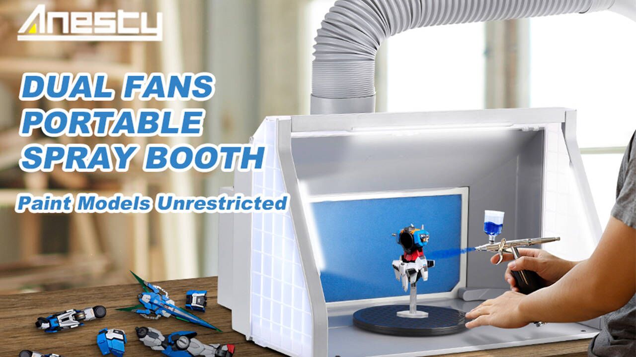 Amazon.com: Anesty Dual Fans Airbrush Spray Booth Paint Booth with